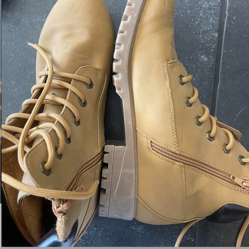 Tan and Cream Wolverine Ankle Boots